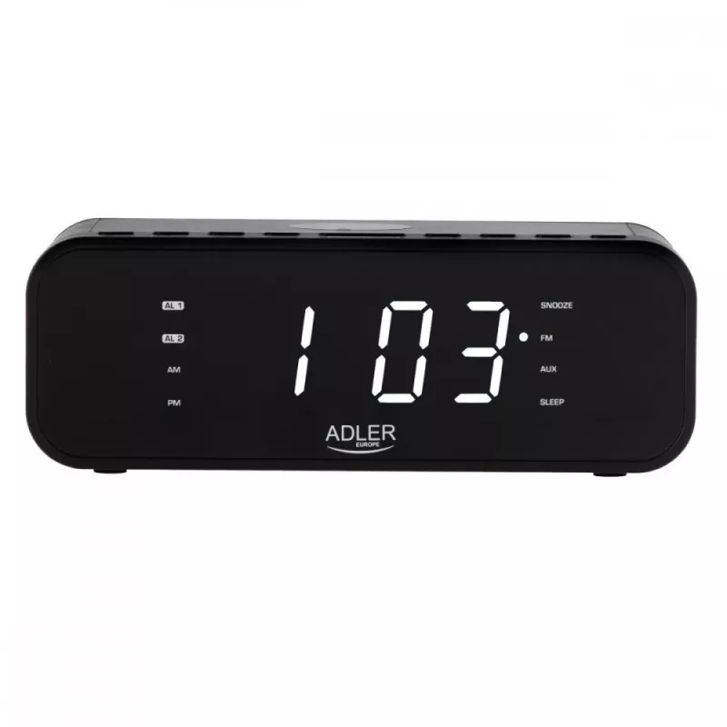 Sveglia con radio, allarme e caricabatterie wireless Adler AD 1192B