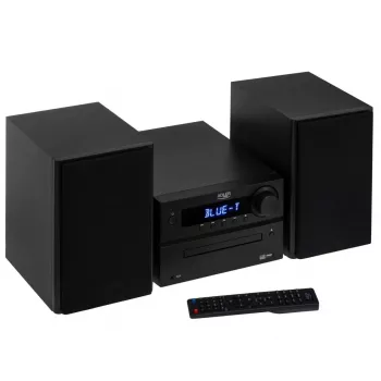 Mini sistema stereo Hi-Fi Adler AD 1917 — Bluetooth V5.3, CD/USB/MP3, 2×25 W RMS, sintonizzatore FM, equalizzatore a 4 bande, AUX, nero