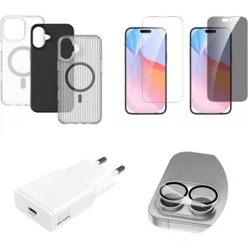 4smarts set valore 7in1 per Apple iPhone 16 compatibile MagSafe