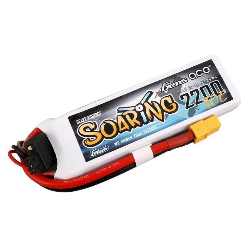 Batteria Gens Ace G-Tech Soaring 2200mAh 7.4V 30C 2S1P XT60
