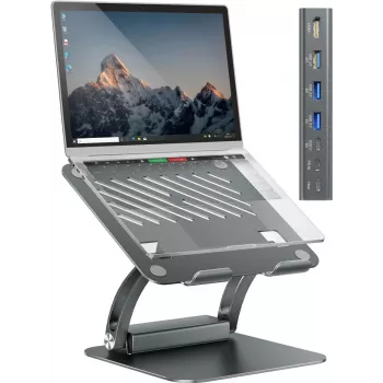 Exsys supporto per laptop 7 in 1 USB-C docking per laptop notebook MacBook tablet (EX-1224HM)