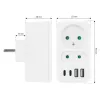 Power splitter MACLEAN MCE249 F/W – 2 prese di rete (16A + 6A) e 4 USB (2x A, 2x C PD 20W)
