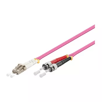 Cavo patch fibra ottica Duplex OM4 (Multimode, 50/125) LC/ST, LSZH, polarità reversibile, 0,5m, Good Connections®