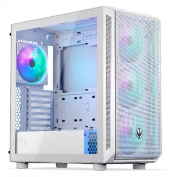 Case PC Endorfy Arx 700 ARGB, Midi-Tower, ATX, vetro temperato - con 4 ventole ARGB da 140 mm, bianco (EY2A017)