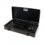 Mpm Kn-02/1kb fornello a gas portatile da campeggio 2 fuochi griglia smaltata coperchio di protezione standard G30-37 mbar nero