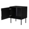 Comodino Cama INSERTO, 2 pz., 50x40x61.5 cm, nero + LED