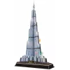 CubicFun L133H puzzle 3D Burj Khalifa (Light), 136 pezzi, illuminato a LED