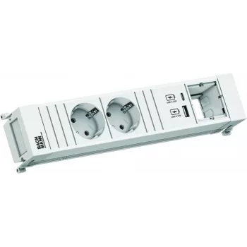 Ciabatta Bachmann 916.702 con 2x CEE 7/3 e 1x connettori femmina C