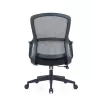 Sedia da ufficio ergonomica Up Up Darwin nero, tessuto nero + rete grigia