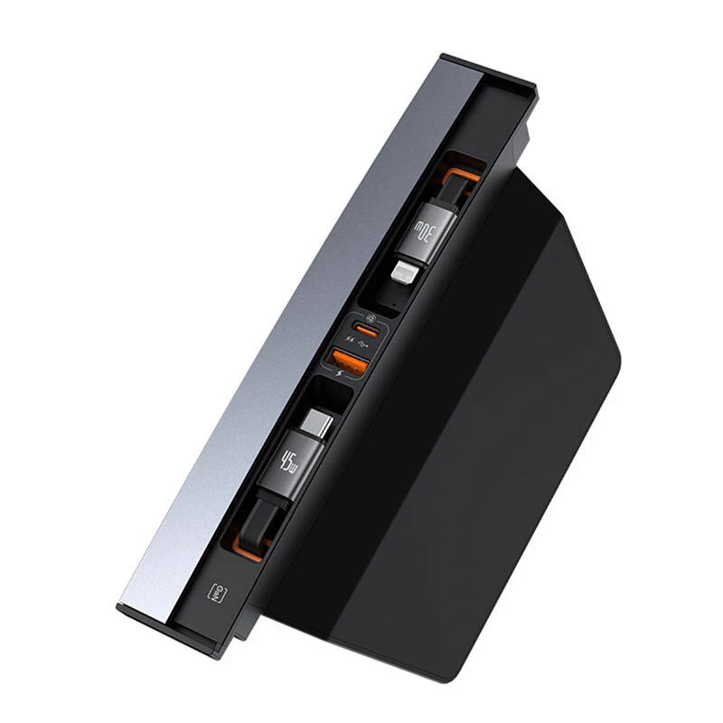 Hub Baseus T-Space con cavi USB-C a Lightning per veicoli Tesla (nero)