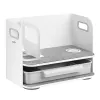 Organizer da scrivania con cassetto e caricabatterie wireless Ergo Office, bianco, max. 10kg, ER-441