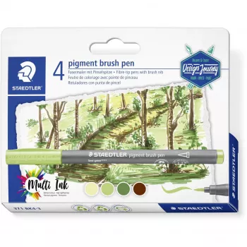 Staedtler pigment brush pen 371 pennarello a fibra giallo 1 pz.