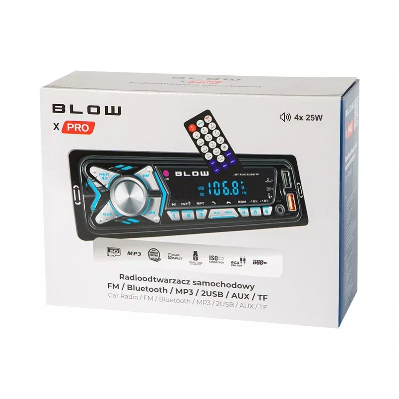 BLOW X-PRO MP3/USB/micro USB/BLUETOOTH autoradio nero