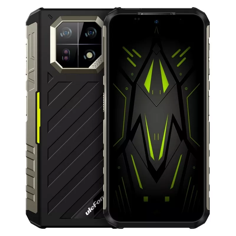 Smartphone robusto UleFone Armor 22 4G, 9 GB RAM, 128 GB memoria, IP69K, verde