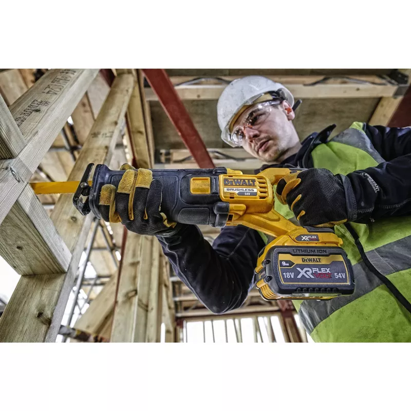 DEWALT DCS389NT sega a sciabola FlexVolt 54V TSTAK nero, giallo