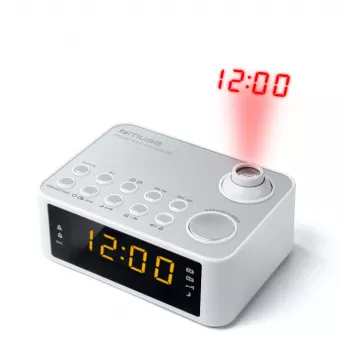 Sveglia Muse M-178 PW digitale argento bianco