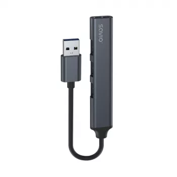 Hub USB SAVIO AK-70, 7 porte USB 3.0, 4 porte utilizzabili, host USB Type-A, trasmissione 5 Gbit/s, garanzia 2 anni