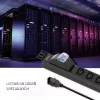 Qoltec 53999 Multipresa PDU rack da 19 pollici, 1U, 8x IEC C13, 10 A, con interruttore automatico, 2 m