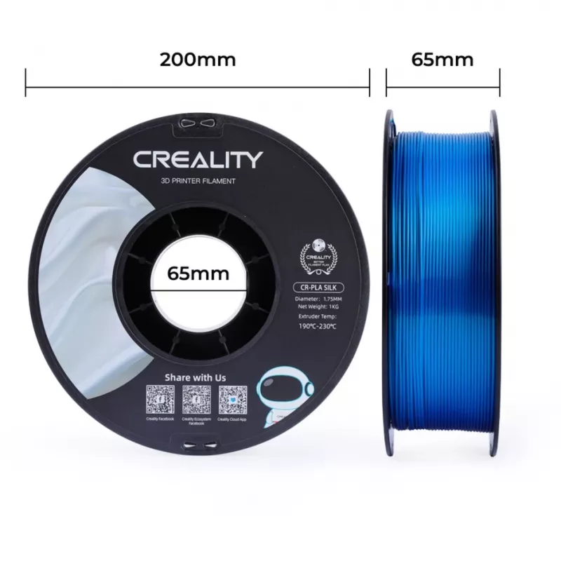 Materiale per stampa 3D Creality 3D 3301120006 blu seta 1 kg 1,75 mm