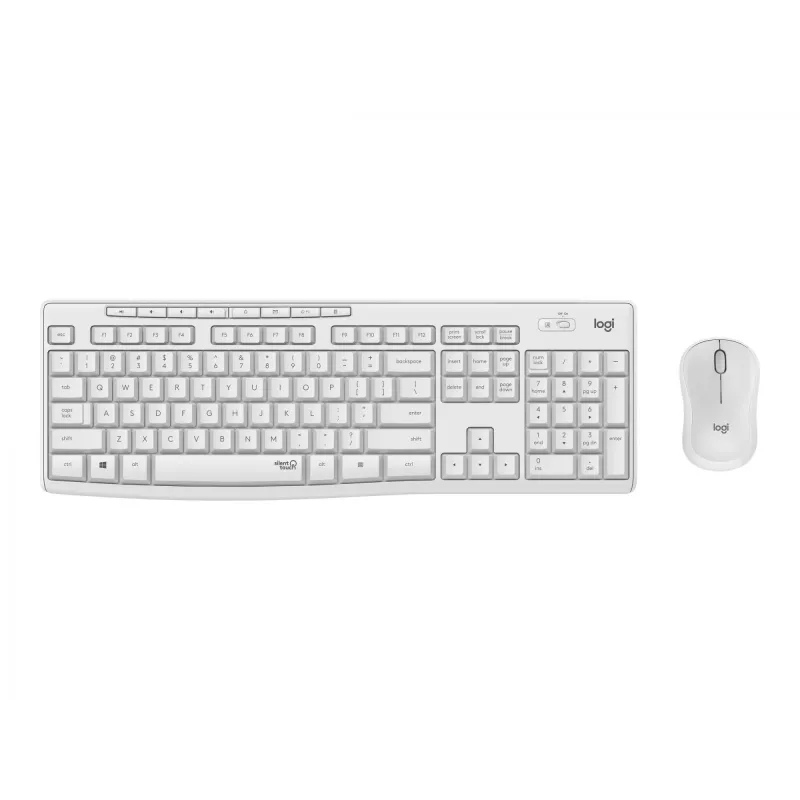 Logitech MK295 Silent - set tastiera e mouse - wireless - 2,4 GHz - italiano - bianco crema