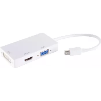 shiverpeaks ®-BASIC-S--Adattatore-Mini DisplayPort maschio su HDMI/DVI/VGA femmina, bianco (BS10-01015)