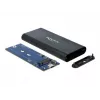 Delock - box per memoria - M.2 - scheda M.2 NVMe - USB 3.1 (Gen 2) - nero (42614)