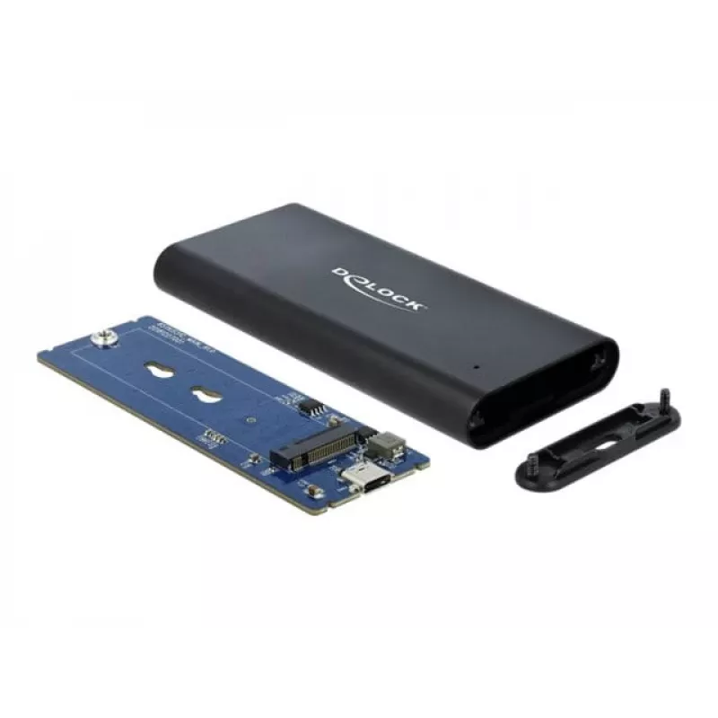 Delock - box per memoria - M.2 - scheda M.2 NVMe - USB 3.1 (Gen 2) - nero (42614)