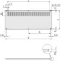 Schroff 30849022 pannello posteriore, perforato, 3U, 63 HP