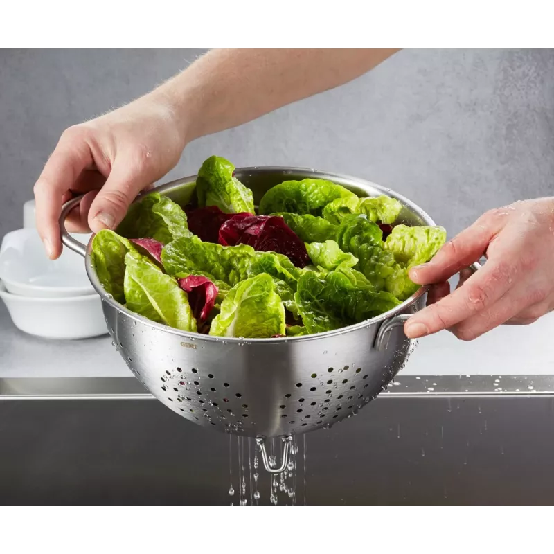 GEFU COLINO colino da cucina, acciaio inox, 24 cm