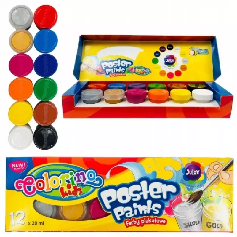 Colori a tempera Colorino Kids 12 colori 20 ml