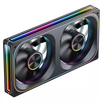 Ventola per case ARGB PWM 120mmx2, Jonsbo ZA-240 Infinity Mirror 240mm nero