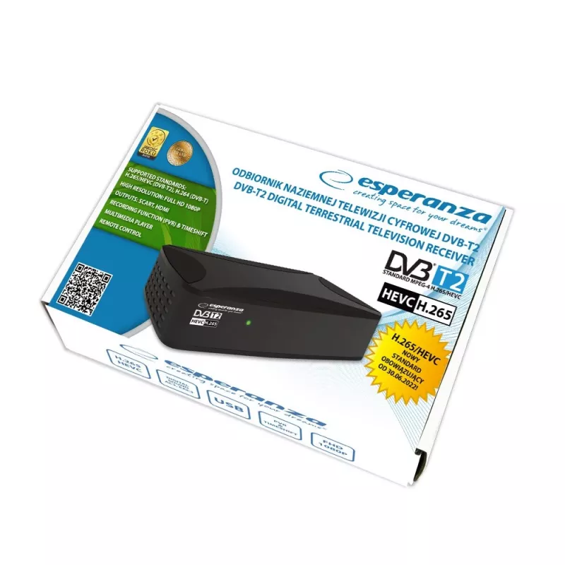 Set-top box TV Esperanza EV108R cavo nero