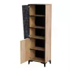 Scaffale Cama Meble OVO 2D libreria 50×38×182,5 cm rovere/cemento