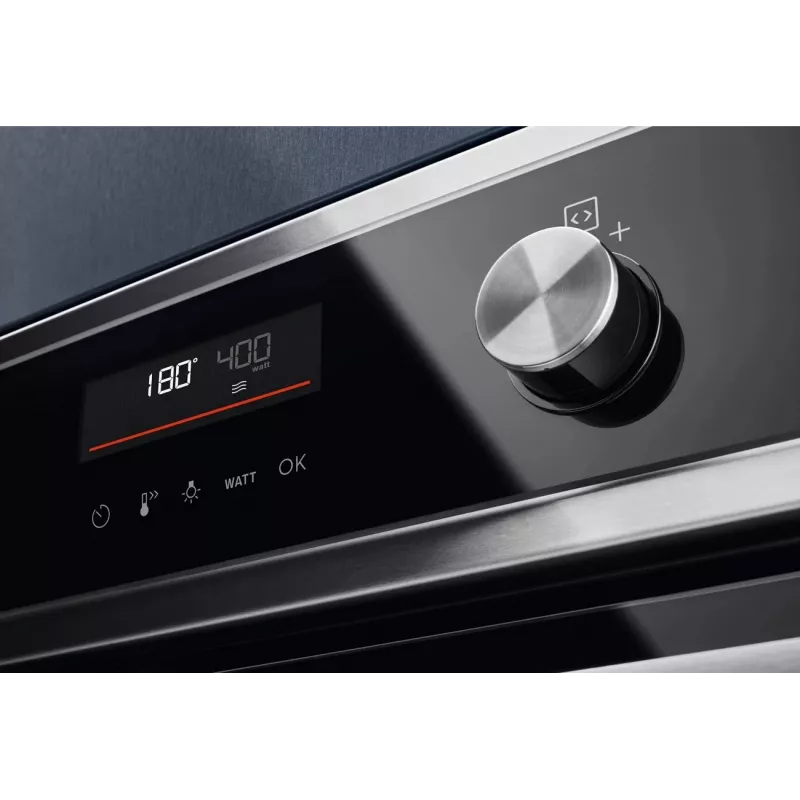 Electrolux EVL6E49X forno compatto da incasso con funzione microonde, 44 l, altezza 45,5 cm, nero/acciaio inox