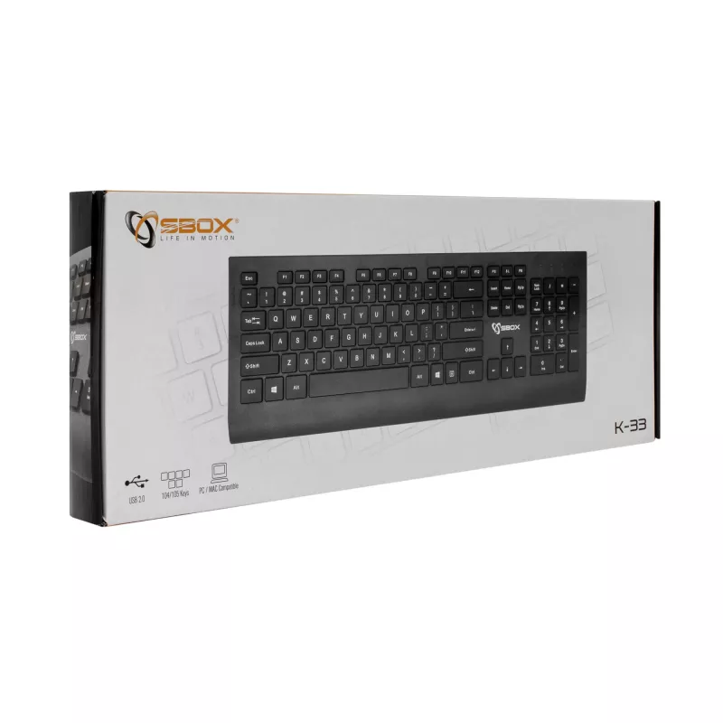 Tastiera SBOX K-33 modello US con porte USB e HDMI