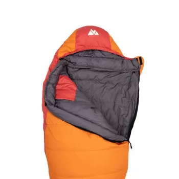Sacco a pelo Volven VOLVEN TRAVELLER Right arancione – a mummia, zip a destra, monoposto