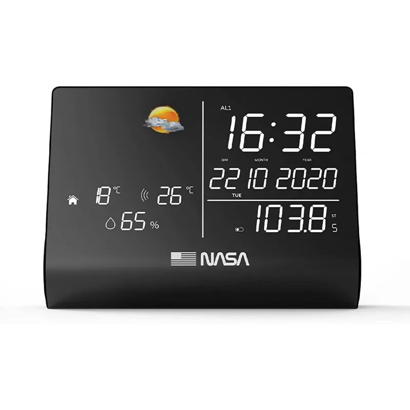 Nasa WSP1300 Black stazione meteo/altoparlante BT