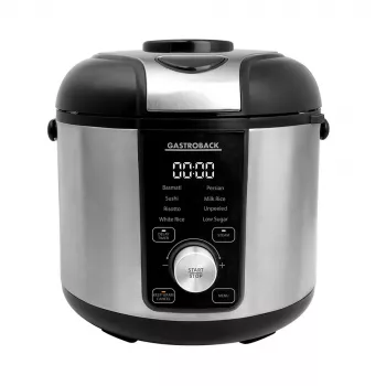 Cuociriso GASTROBACK Rice Control Low Carb & Steam, 3 L, 450 W, nero/acciaio inox