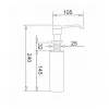 PYRAMIS DP-01 028102501 dispenser sapone cromo, acciaio inox
