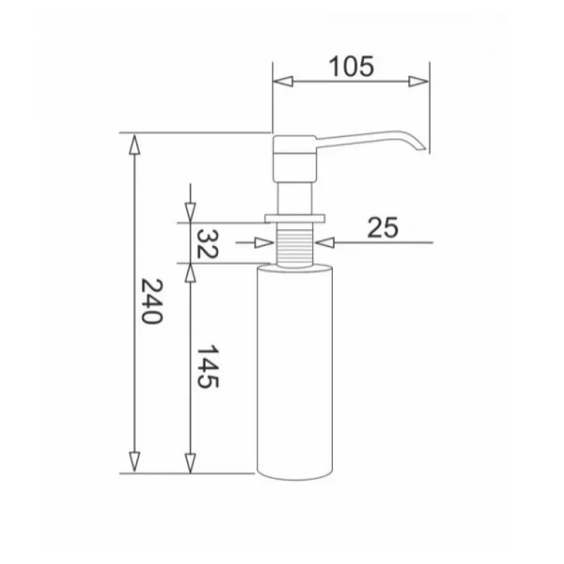 PYRAMIS DP-01 028102501 dispenser sapone cromo, acciaio inox