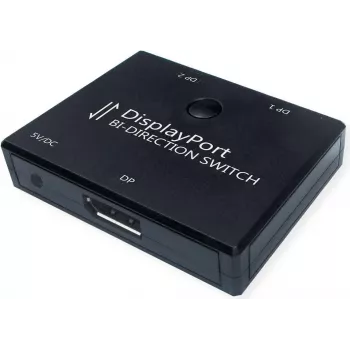 VALUE 14.99.3587 Switch DisplayPort 4K bidirezionale, a 2 vie, 3840 x 2160 a 60 Hz, nero