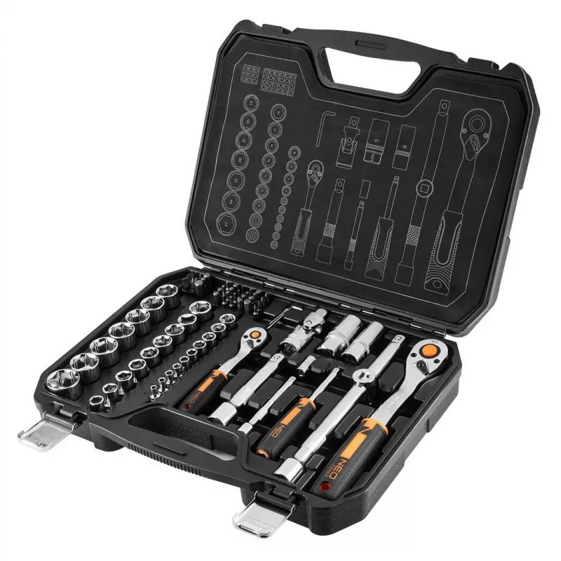 NEO tools 10-054 set di chiavi a bussola e cricchetto