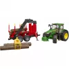 BRUDER John Deere 7R 350 con rimorchio forestale e 4 tronchi