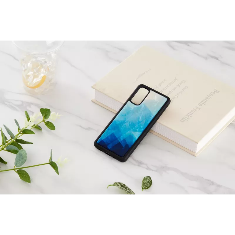 Custodia protettiva iKins per Samsung Galaxy S20 — blue lake finitura nera