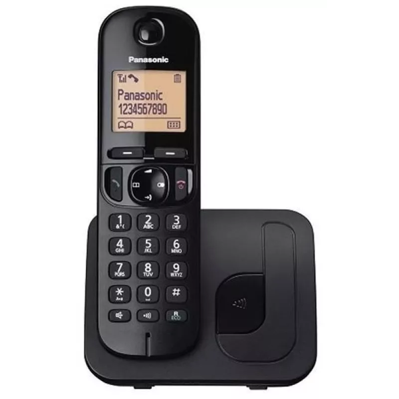 Panasonic KX-TGC 210 PDB telefono DECT nero con identificazione del chiamante