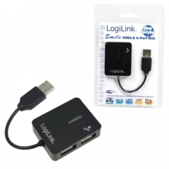 Hub USB LOGILINK UA0139 – 4 porte USB 2.0, 480 Mbit/s, nero