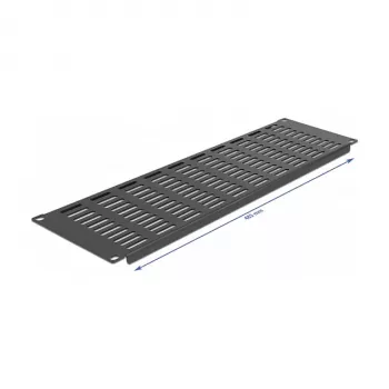 Pannello cieco ventilato DeLOCK 66681 armadio di rete 19 pollici pannello orizzontale 3U nero