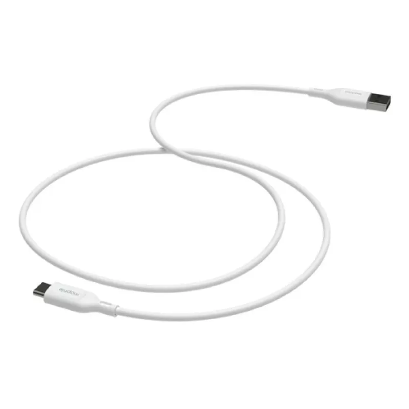 mophie essentials USB-C a USB-A | cavo di ricarica 2 m, bianco, 2 m, USB A, USB C, bianco