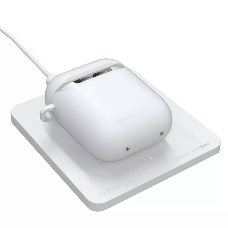 Terratec ADD Base Base di ricarica wireless per AirPods, 5 W, bianco