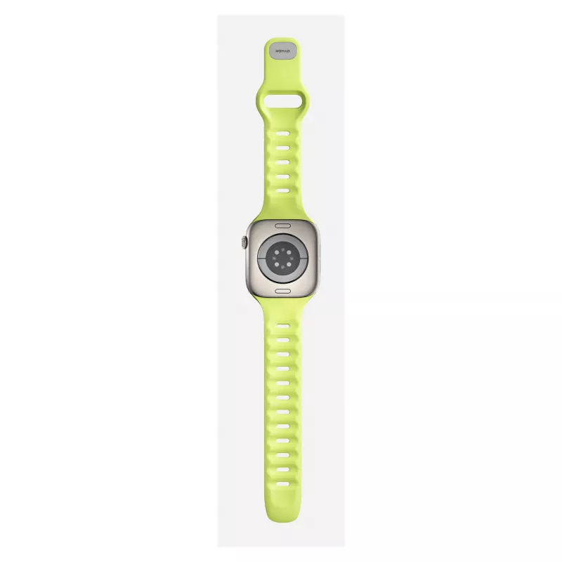Cinturino Nomad Tempo Band verde chiaro in gomma, larghezza 18 mm, polso 135–175 mm